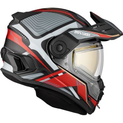 Casque Mission visière double Verve rouge mat CKX