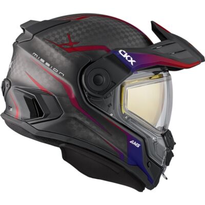 Casque Mission visière double Fury Twilight/écarlate mat CKX